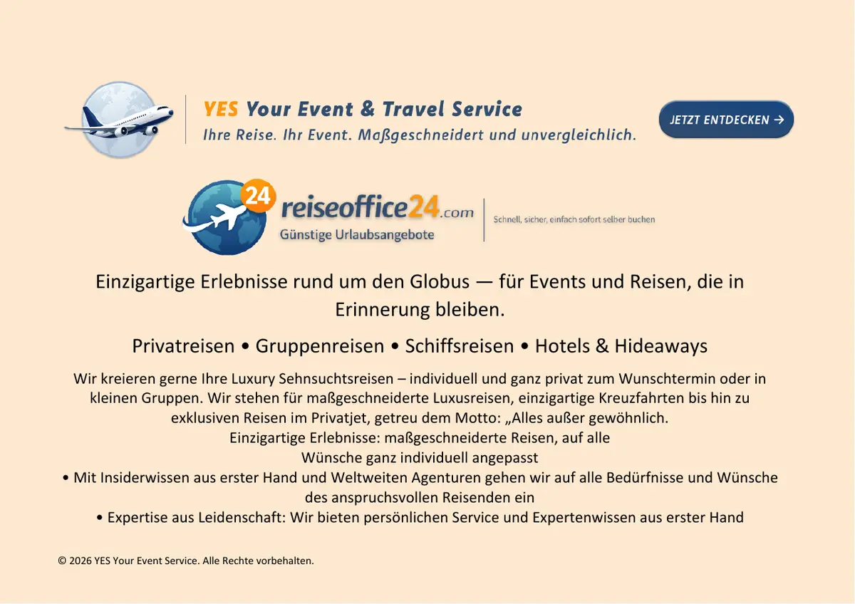Einzigartige Erlebnisse rund um den Globus