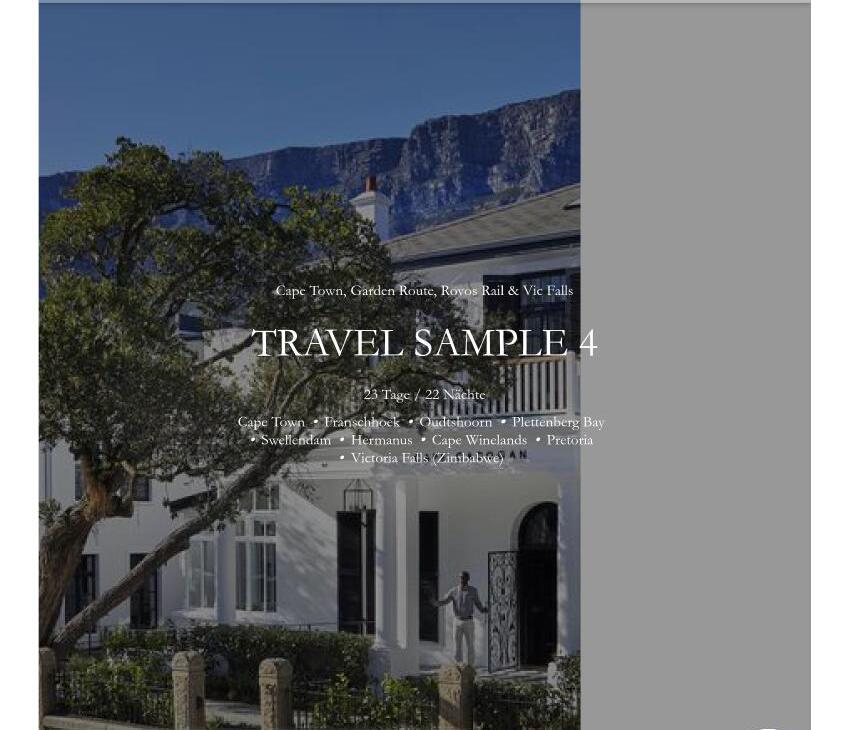 Kapstadt, Garden Route, Rovos Rail & Vic Falls